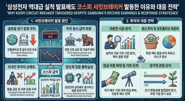 삼성전자 역대급 실적 발표에도 코스피 서킷브레이커 발동한 이유