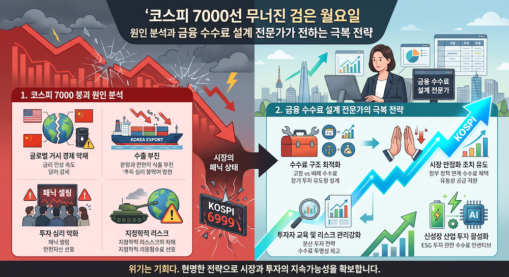 코스피 7000선 무너진 검은 월요일 원인 분석