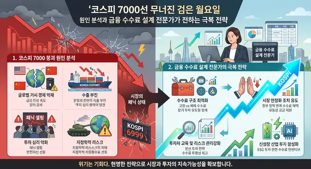 코스피 7000선 무너진 검은 월요일 원인 분석
