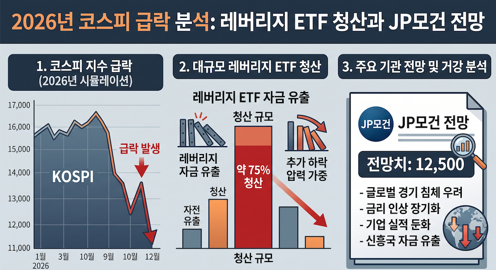 2026년 코스피 급락을 유발한 레버리지 ETF 75% 청산