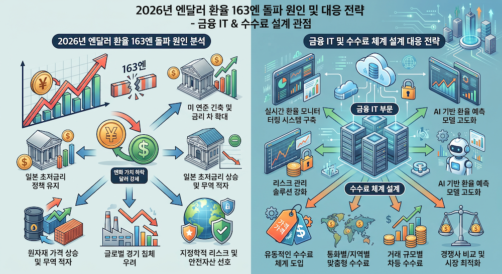 2026년 엔달러 환율 163엔 돌파 원인 분석과
