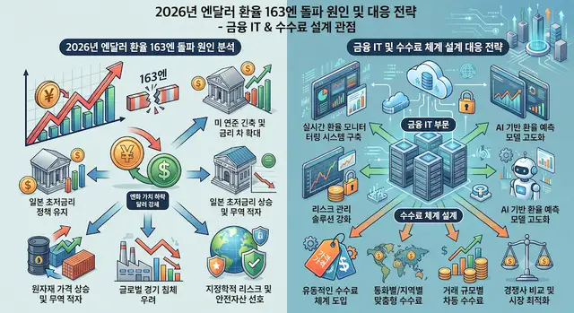 2026년 엔달러 환율 163엔 돌파 원인 분석과