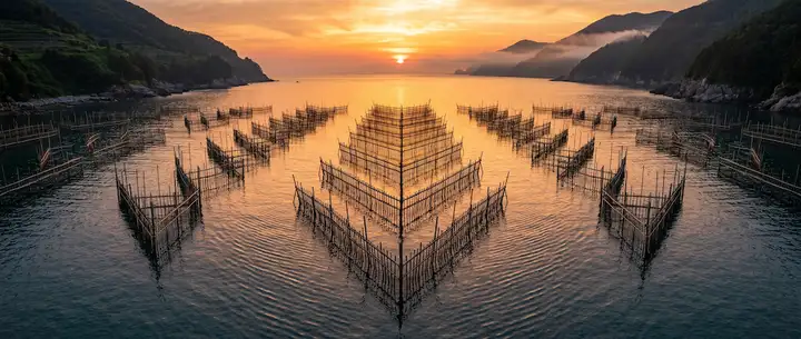 황금빛 바다의 죽방렴