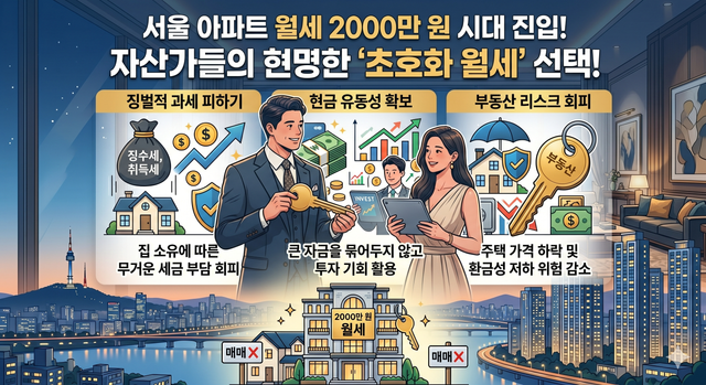서울 아파트 월세 2000만 원 시대 진입