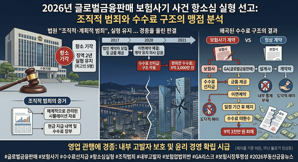 2026년 글로벌금융판매 보험사기 사건 항소심 실형 선고