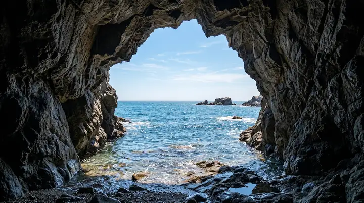 전촌 용굴의 자연 프레임 해안 경관 (신비로운 공간)