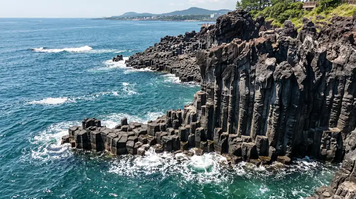 양남 주상절리의 부채꼴 암석 (지질학적 미학)