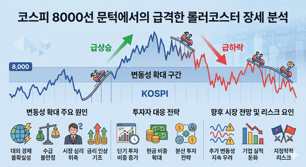 코스피 8000선 문턱에서의 급격한 롤러코스터 장세 분석