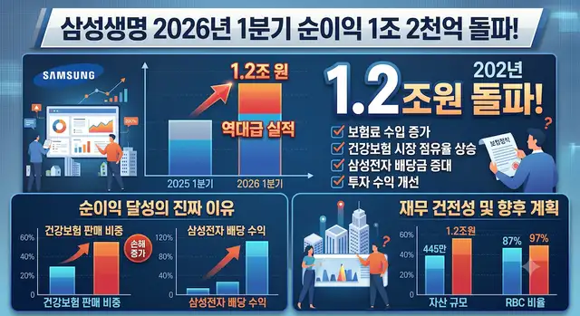 삼성생명 2026년 1분기 순이익 1조 2천억 돌파