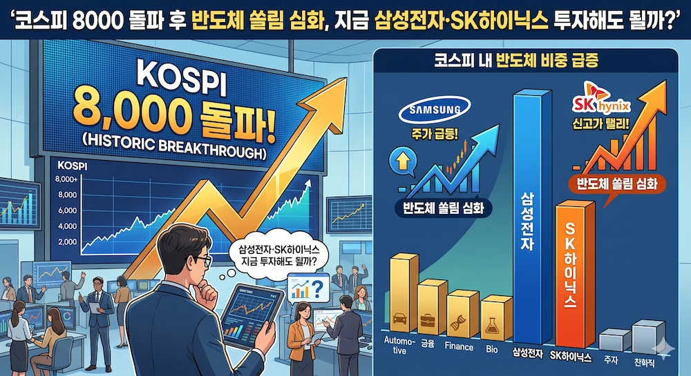 코스피 8000 돌파 후 반도체 쏠림 심화.png