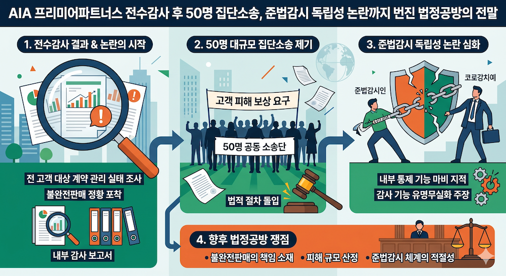 AIA 프리미어파트너스 전수감사 후 50명 집단소송