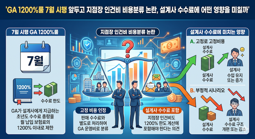 GA 1200%룰 7월 시행 앞두고 지점장 인건비 비용분류 논란