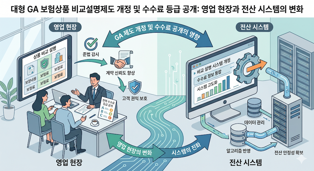 대형 GA 보험상품 비교설명제도 개정과 판매수수료 등급 공개